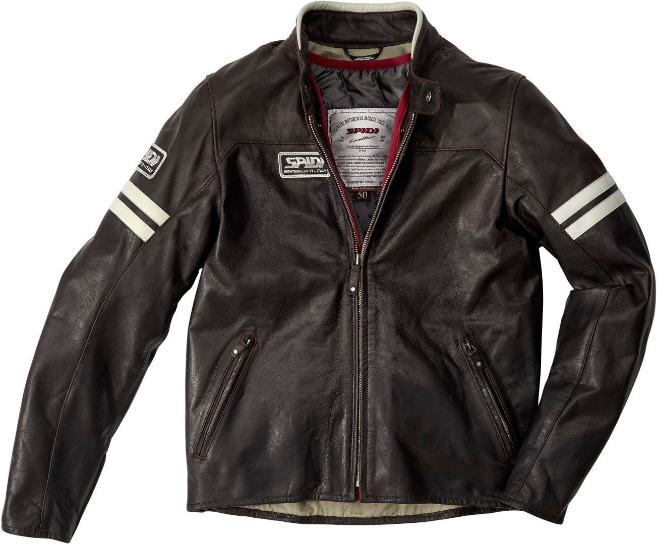 Spidi Vintage Motorcycle Leather Jacket, brown, Size 54, brown, Size 54