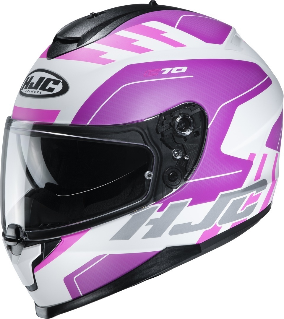 HJC C70 Koro helm, wit-pink, afmeting S