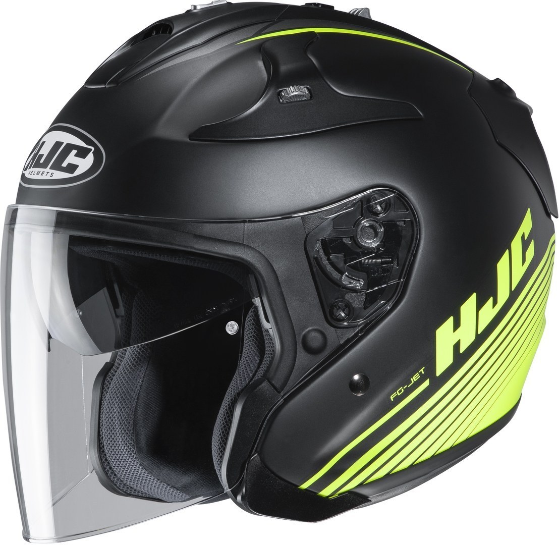 HJC FG-Jet Paton Jet Helmet, black-yellow, Size XL, black-yellow, Size XL