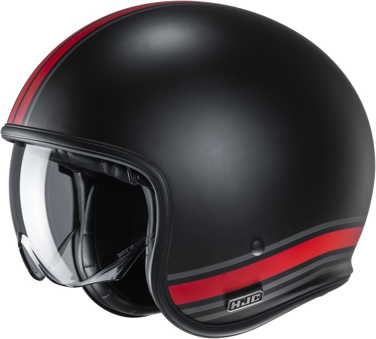 HJC V30 Senti Jet Helmet, black-red, Size S, black-red, Size S