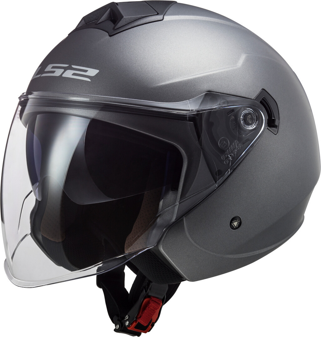 LS2 OF573 Twister II Solid Jet Helmet, silver, Size XS, silver, Size XS