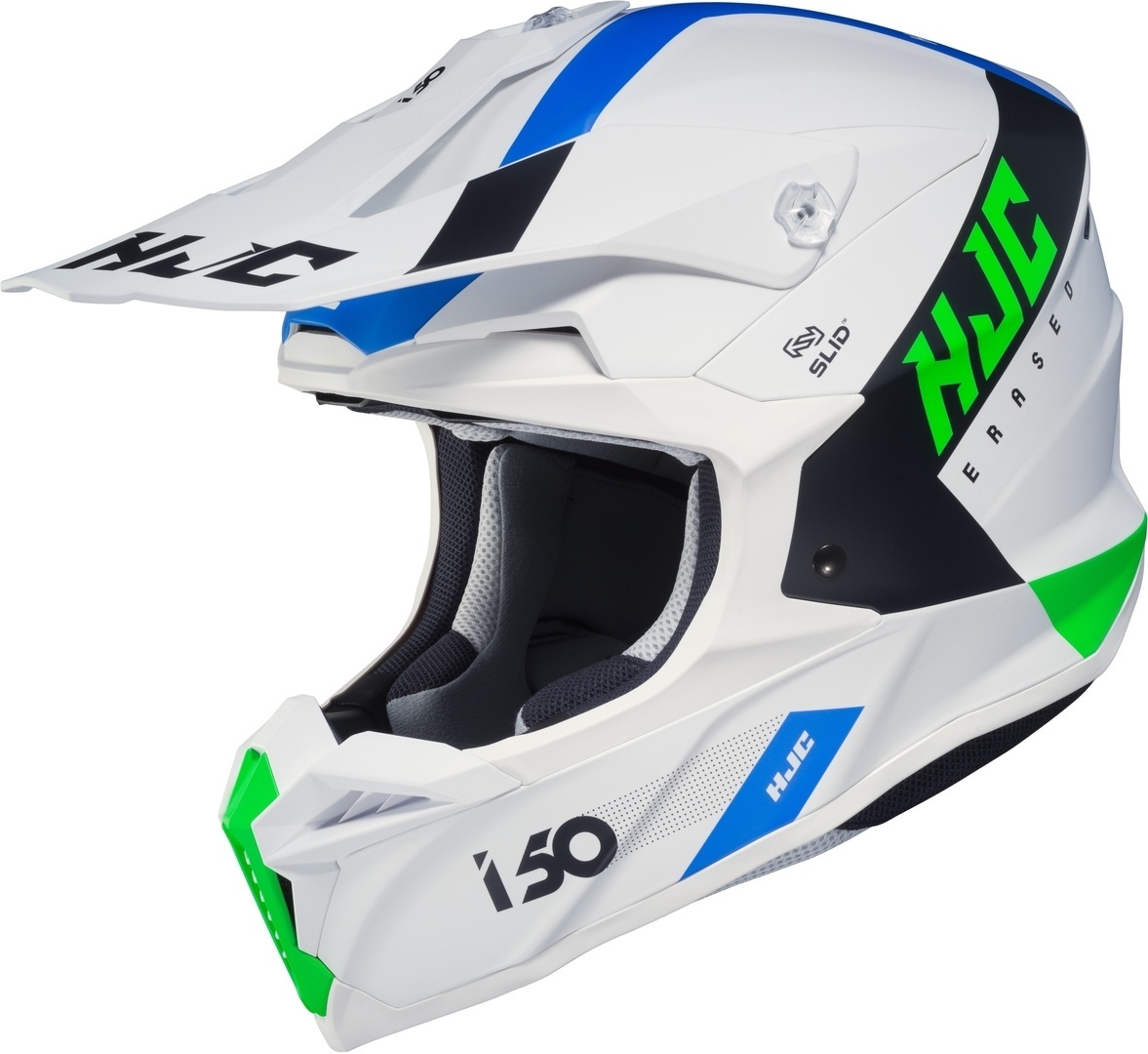 HJC i50 Erased Motocross Helmet, white-blue, Size S, white-blue, Size S