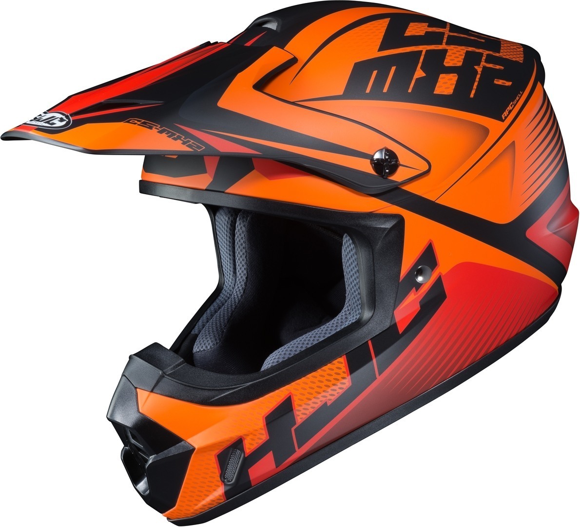 HJC CS-MX II Ellusion Motocross Helmet, black-orange, Size S, black-orange, Size S