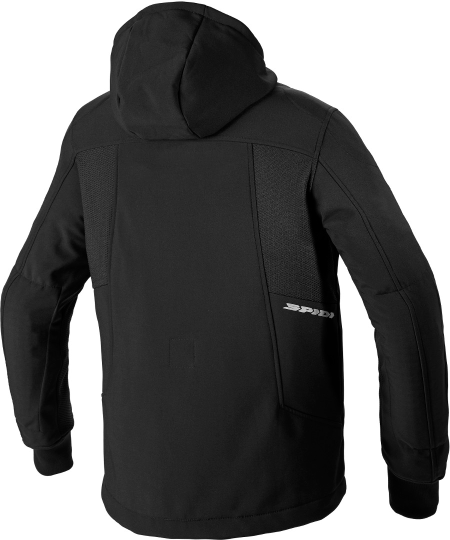 Side view of Spidi Armor Evo Motorcycle Hoodie, black, Size L for Men