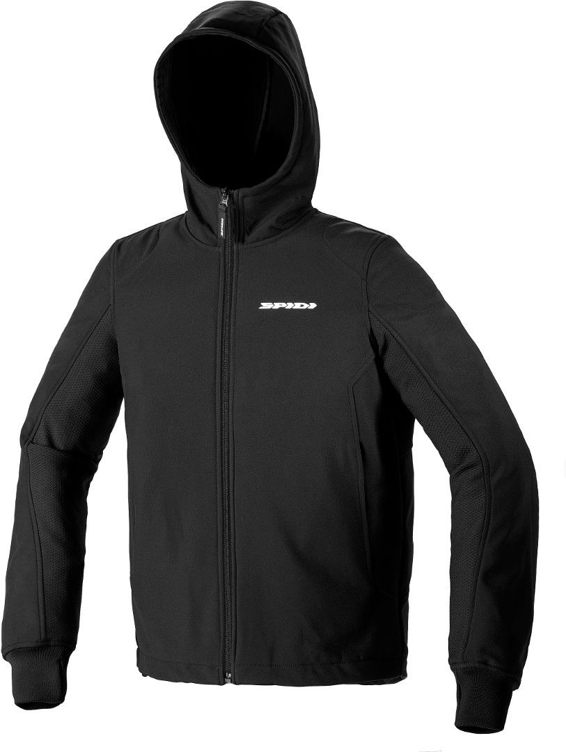 Side view of Spidi Armor Evo Motorcycle Hoodie, black, Size L for Men