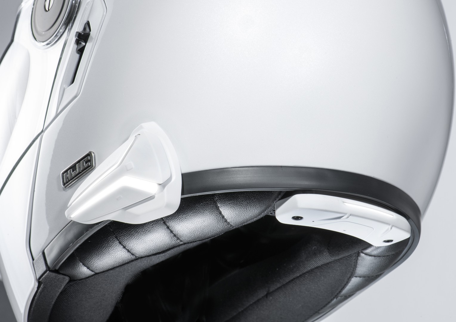 Side view of HJC Smart 20B Communication System Single Pack, white for Men