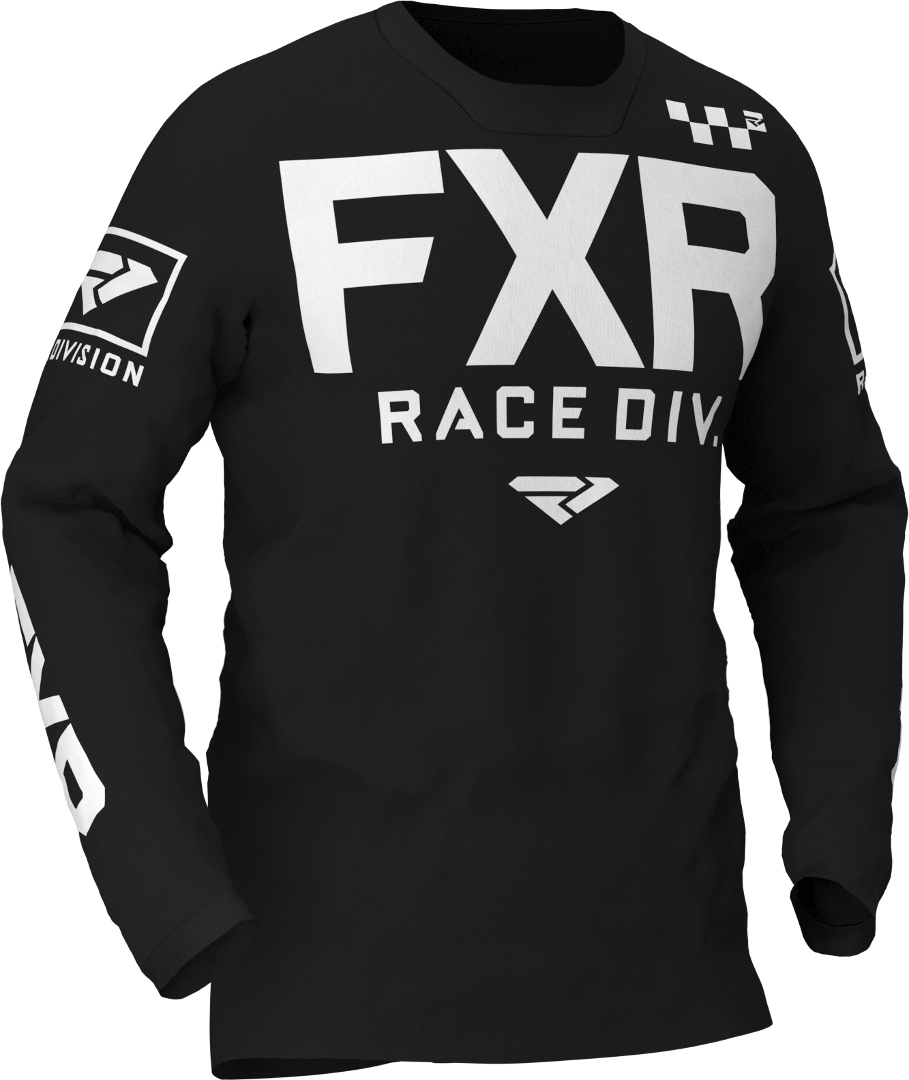 FXR Helium Motocross Jersey, black-white, Size S, black-white, Size S