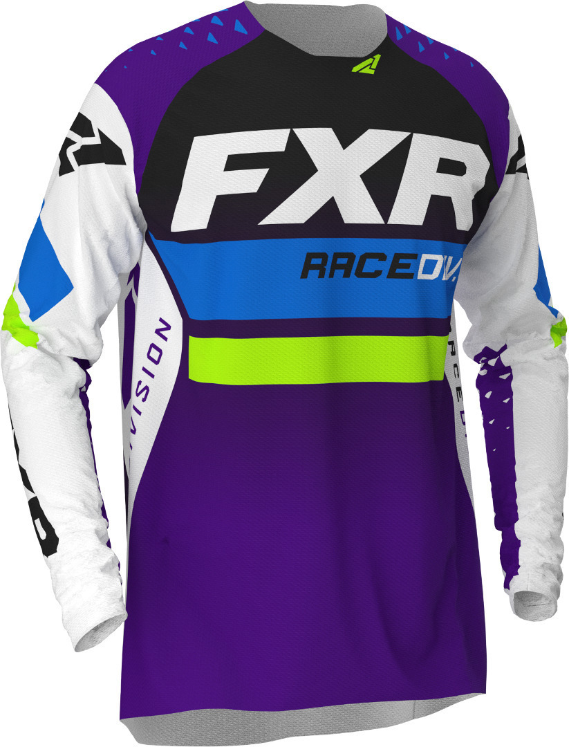 FXR Revo Motocross Jersey, white-purple, Size S, white-purple, Size S