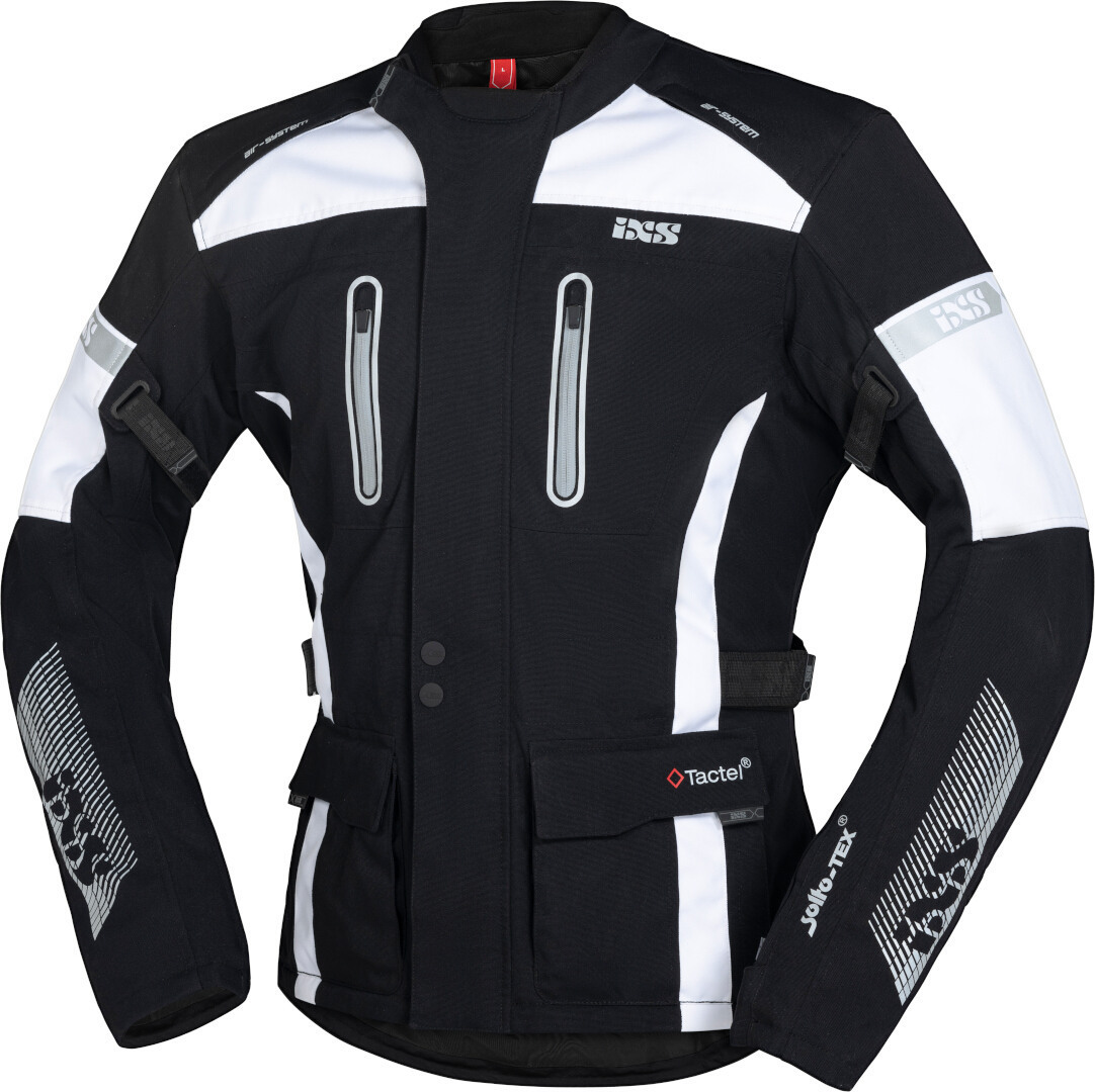IXS Tour Pacora-ST Motorcycle Textile Jacket, black-white, Size S, black-white, Size S