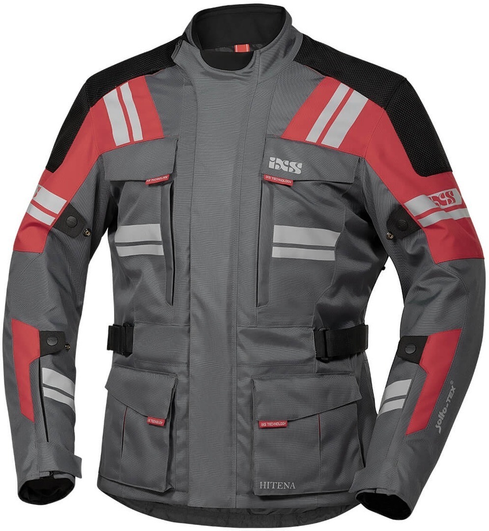 IXS Tour Blade-ST 2.0 Motorcycle Textile Jacket, black-grey-red, Size S, black-grey-red, Size S