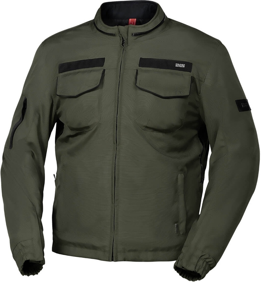 IXS Classic Baldwin-ST wasserdichte Motorrad Textiljacke, grün, Größe S, grün, Größe S