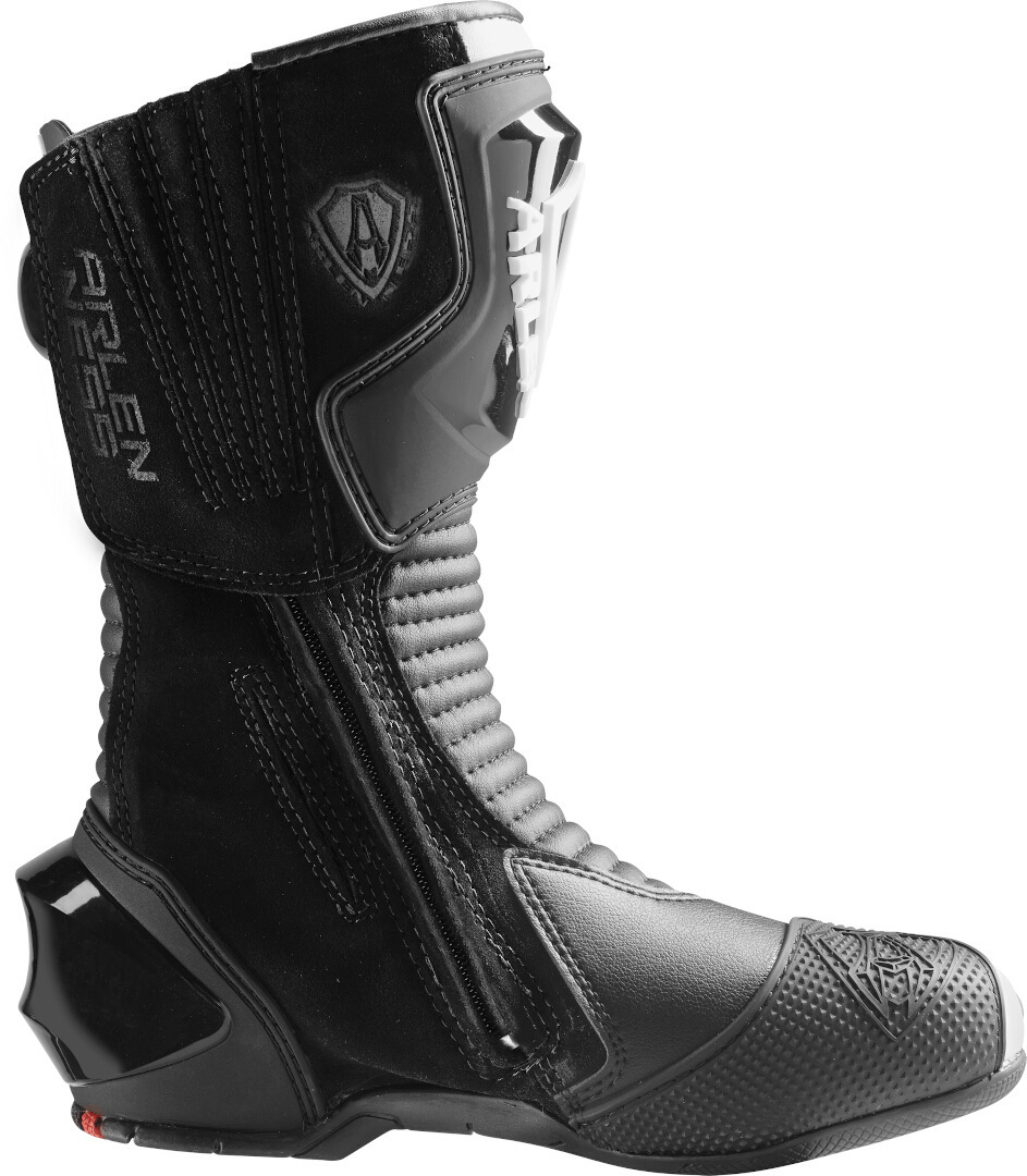 Side view of Arlen Ness Pro Shift 2 Motorcycle Boots, black-yellow, Size 40 for Women
