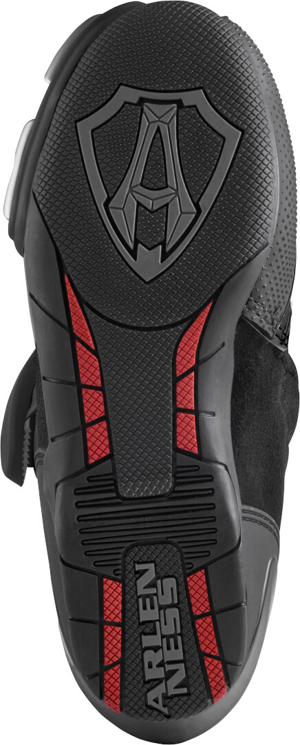 Side view of Arlen Ness Pro Shift 2 Motorcycle Boots, black-yellow, Size 40 for Women
