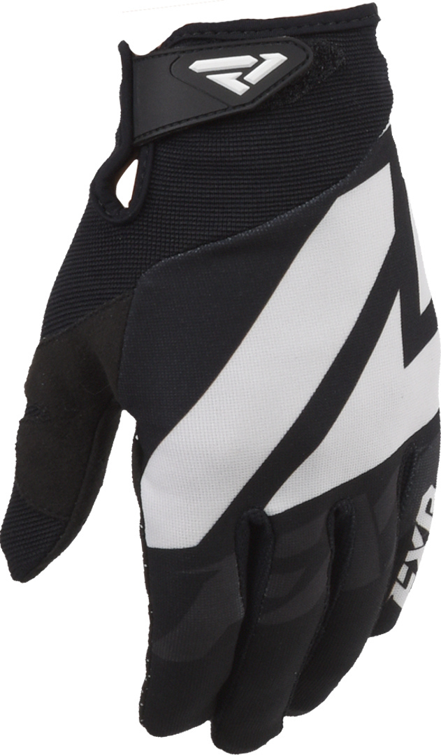FXR Clutch Strap Motocross Gloves, black-white, Size S, black-white, Size S