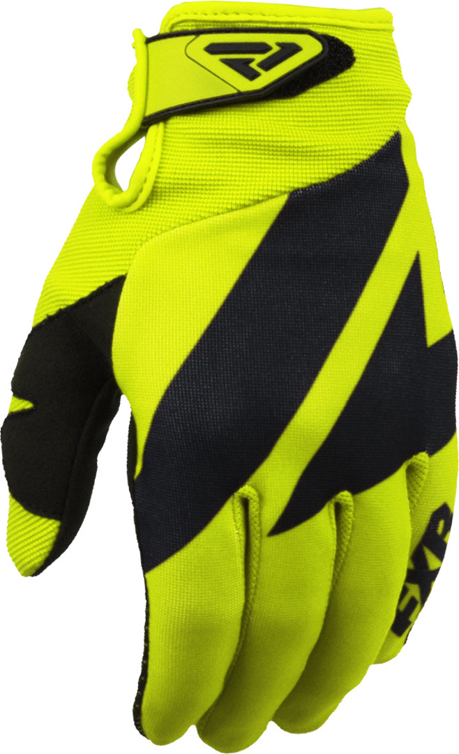 FXR Clutch Strap Motocross Gloves, black-yellow, Size S, black-yellow, Size S