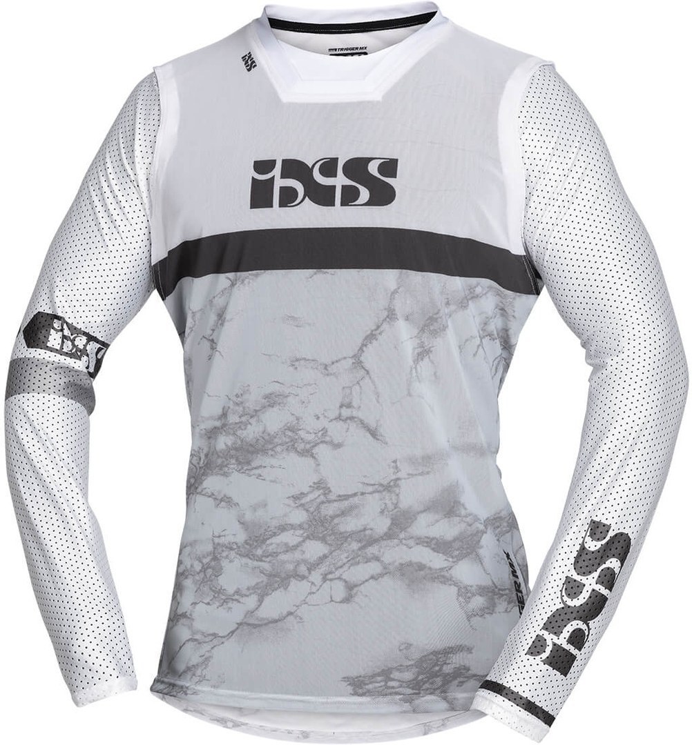 IXS Trigger Motocross Jersey, grey-white, Size S, grey-white, Size S