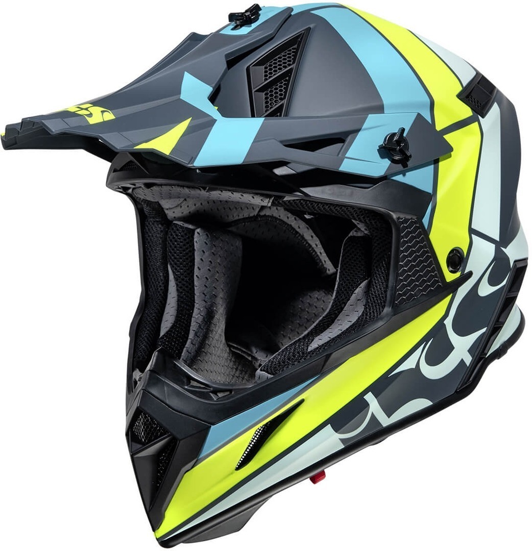 IXS 189 2.0 Motocross Helmet, yellow-blue, Size XS, yellow-blue, Size XS