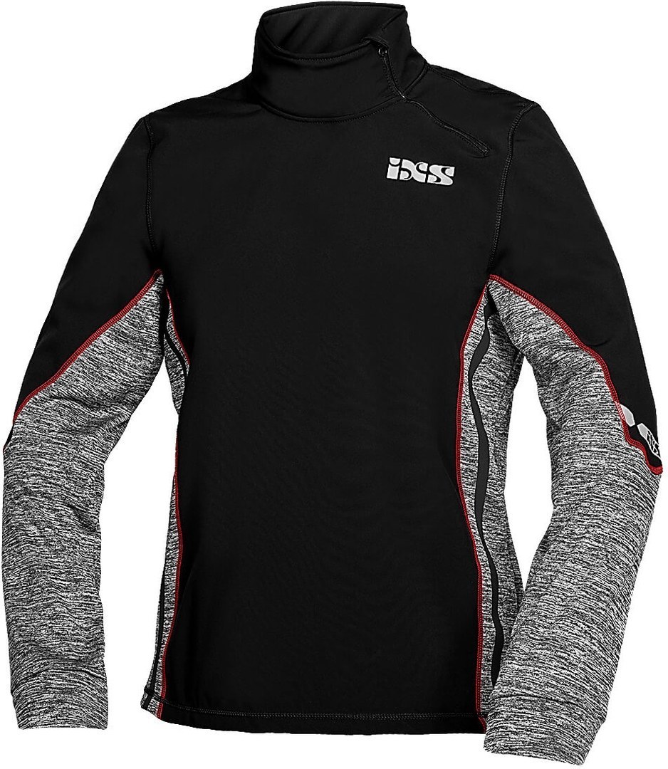 IXS Ice 1.0 Functional Shirt, black-grey-red, Size M, black-grey-red, Size M
