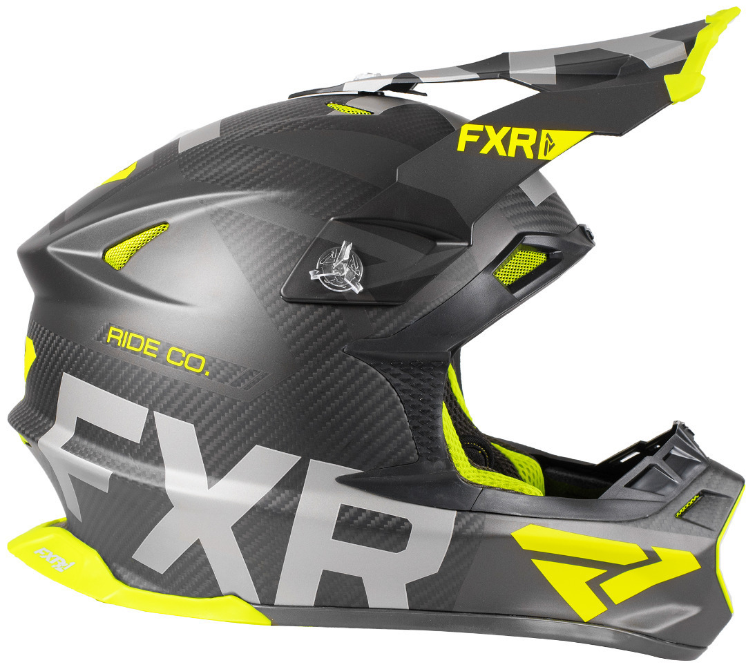 Side view of FXR Blade 2.0 Carbon Evo Motocross Helmet, Size XS for Men