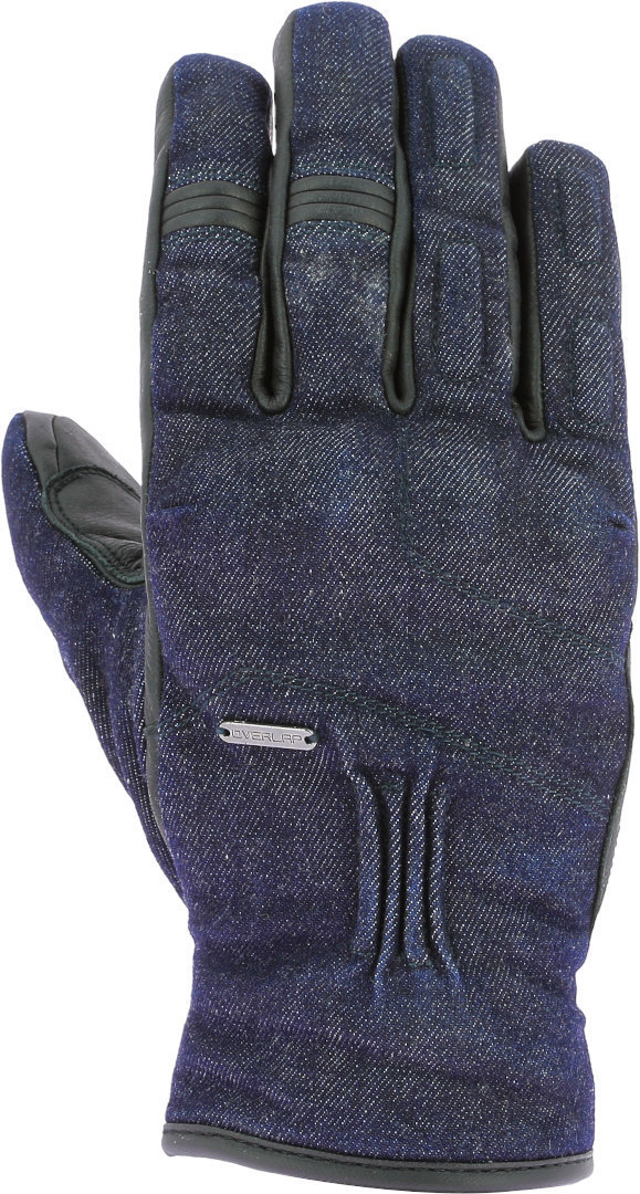 Overlap Iron Motorcycle Gloves, blue, Size 2XL, blue, Size 2XL