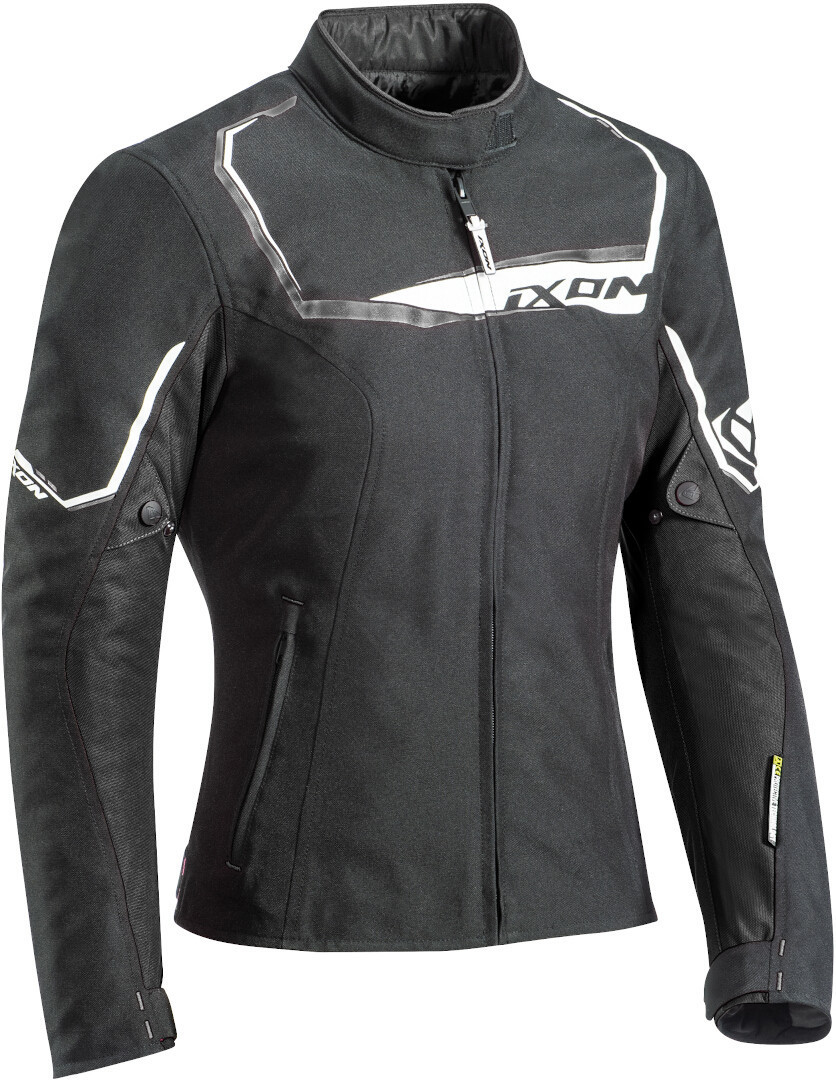 Ixon Challenge Damer motorcykel textil jacka, svart-vit, storlek M för kvinnor