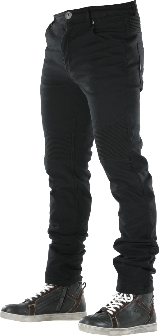 Overlap Castel Motorcycle Jeans, black, Size 36, black, Size 36