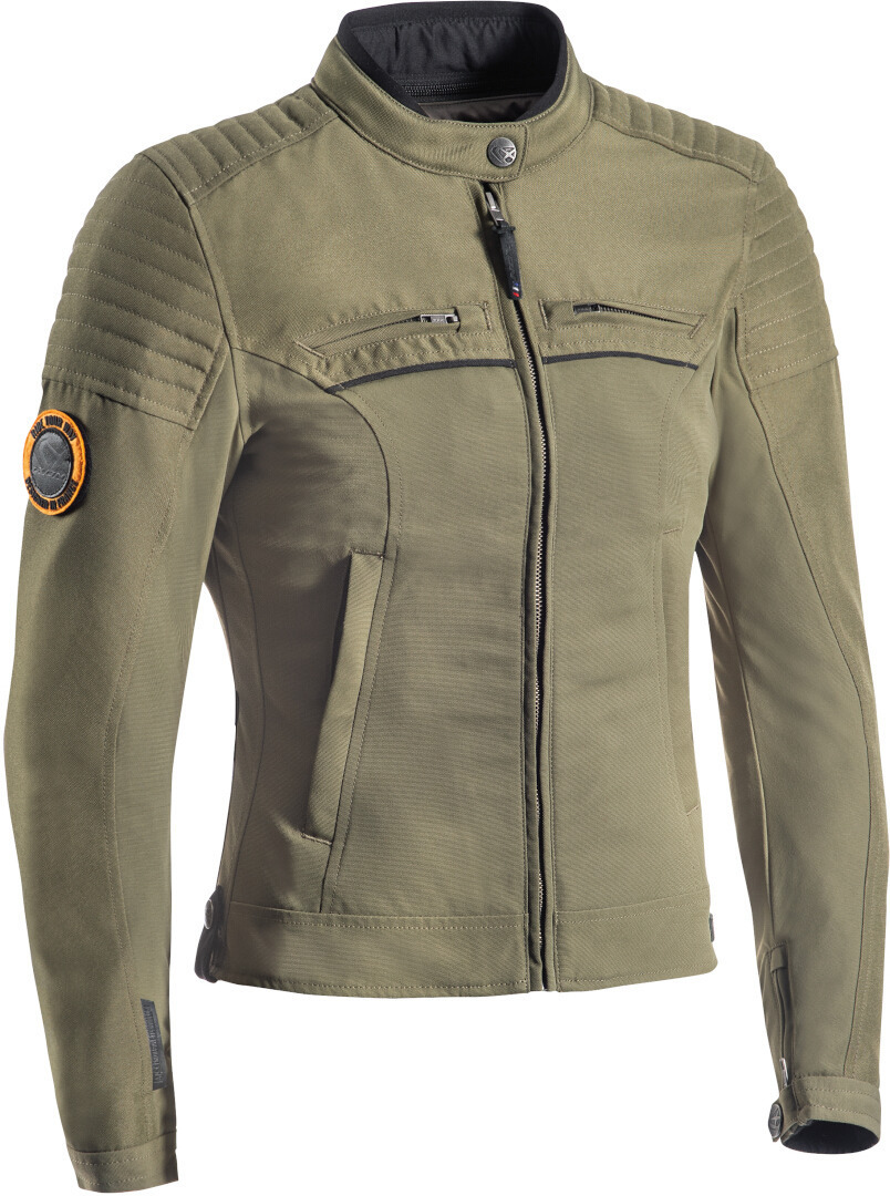 Ixon Breaker Ladies Motorcycle Textile Jacket, green-brown, Size XS for Women, green-brown, Size XS for Women