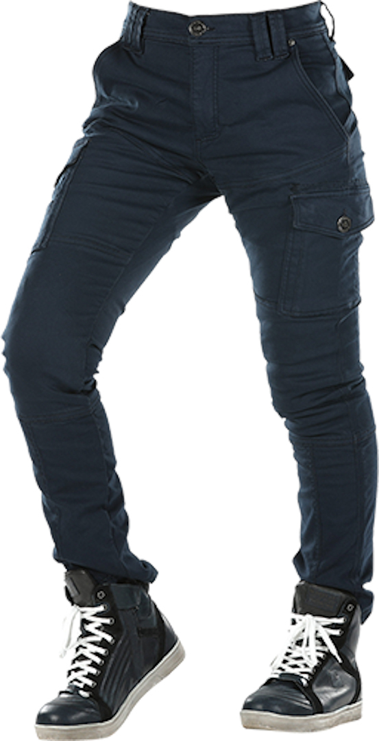 Overlap Carpenter Ladies Motorcycle Jeans, blue, Size 27 for Women, blue, Size 27 for Women