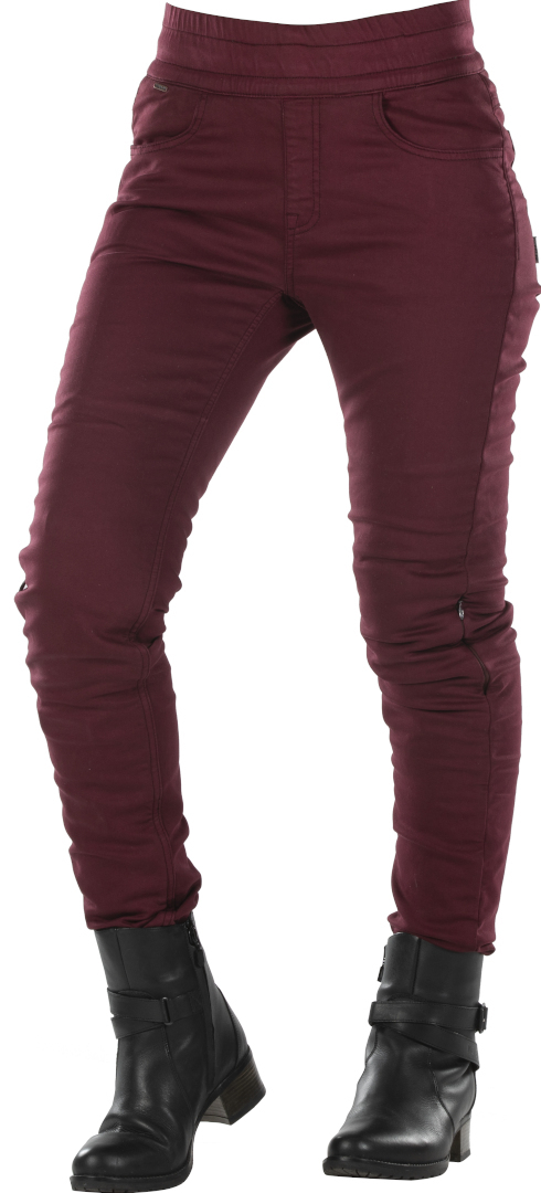 Overlap Jane Ladies Motorcycle Leggings, red, Size 26 for Women, red, Size 26 for Women