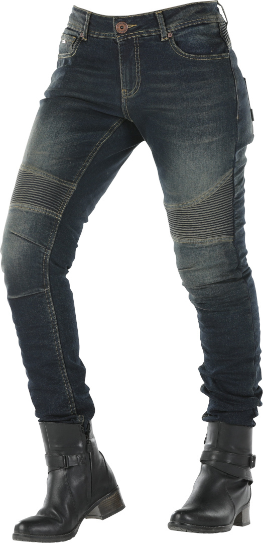Overlap Imola Ladies Motorcycle Jeans, grey, Size 32 for Women, grey, Size 32 for Women