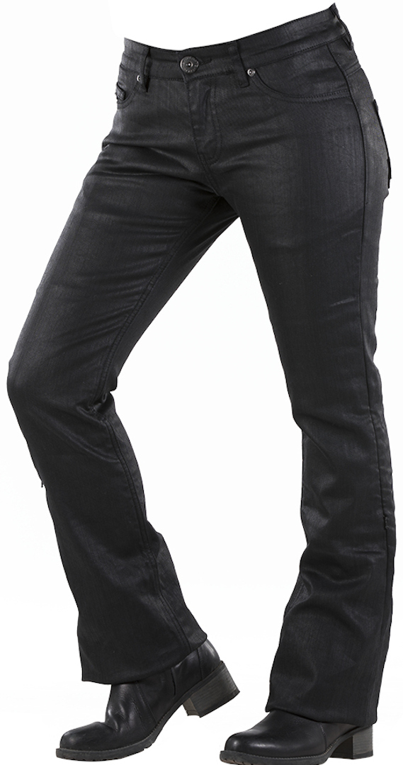 Overlap Harlow Ladies Motorcycle Jeans, black, Size 27 for Women, black, Size 27 for Women