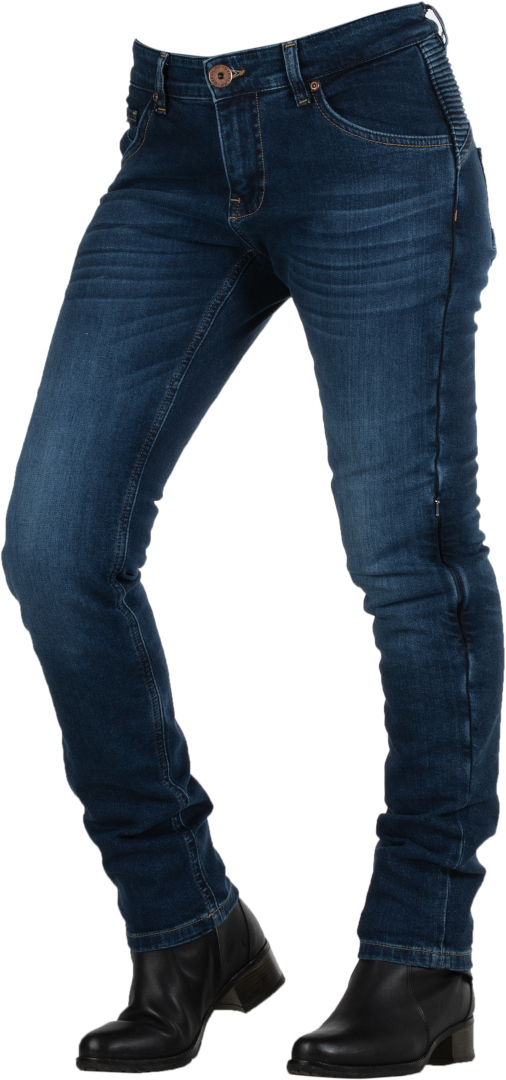 Image of Overlap City Lady Signore Moto Jeans, blu, dimensione 26 per donne