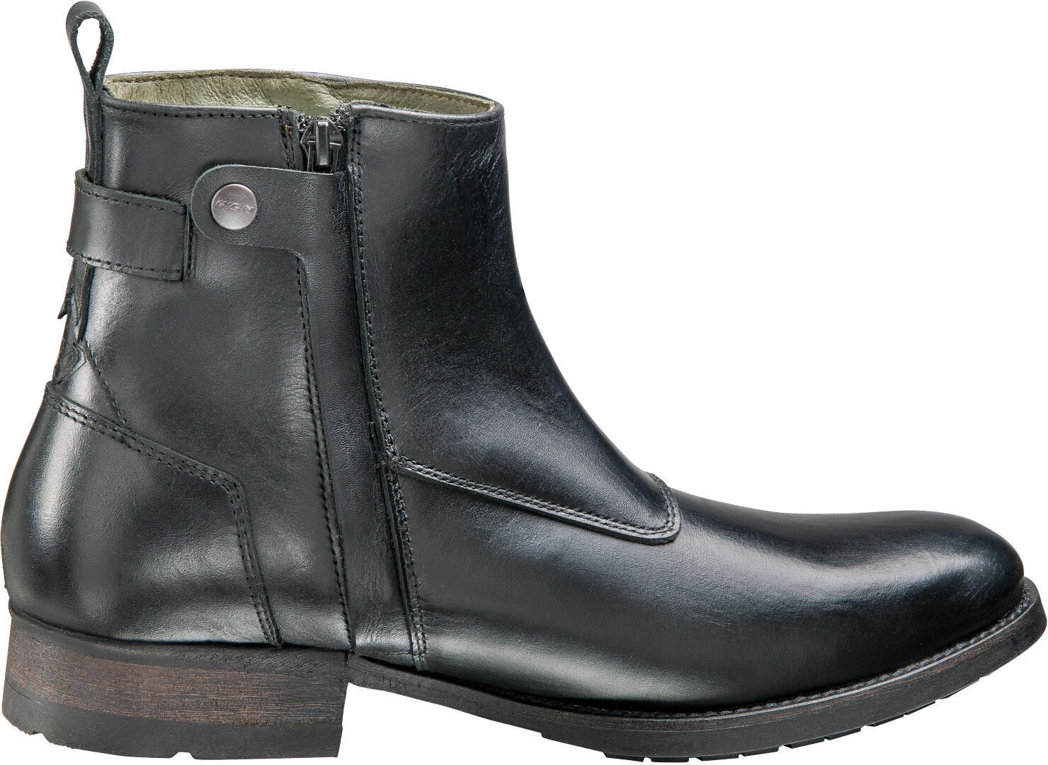 Side view of Ixon Hoxton Motorcycle Boots, black, Size 39 for Men