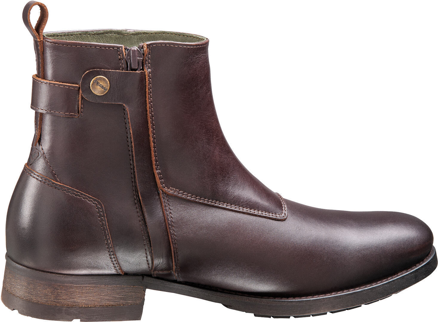 Side view of Ixon Hoxton Motorcycle Boots, brown, Size 39 for Men
