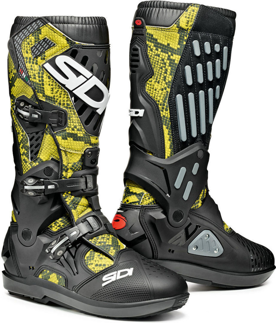 Sidi Atojo SRS Snake Limited Edition Motocross Boots, black-yellow, Size 45, black-yellow, Size 45