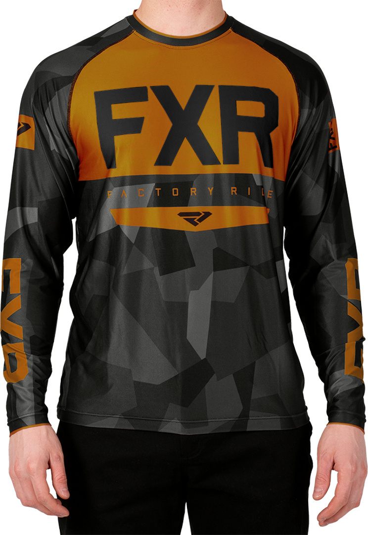 FXR Helium X Tech Functional Shirt, black-orange, Size L, black-orange, Size L