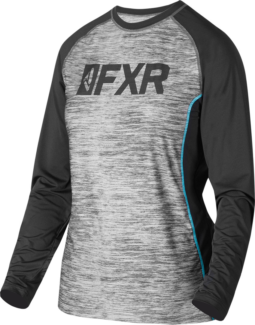 FXR Helium X Tech Ladies Functional Shirt, black-grey, Size S for Women, black-grey, Size S for Women