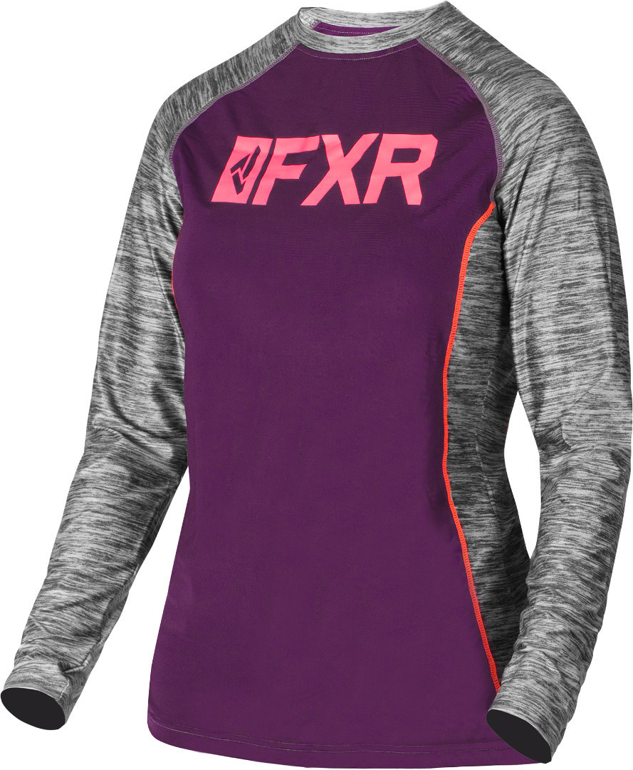 FXR Helium X Tech Ladies Functional Shirt, grey-purple, Size S for Women, grey-purple, Size S for Women
