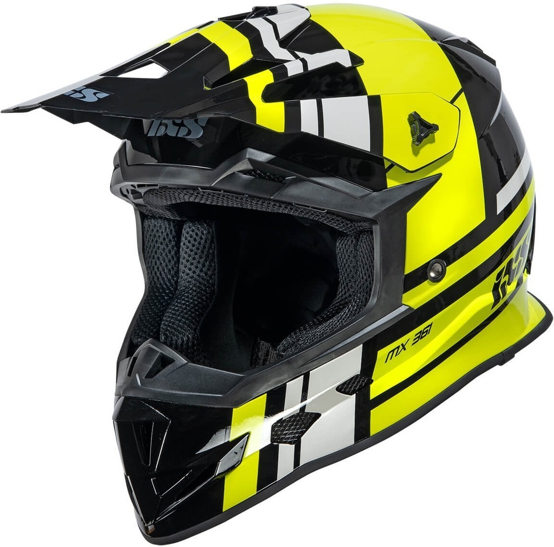 IXS 361 2.3 Motocross Helmet, black-yellow, Size XS, black-yellow, Size XS