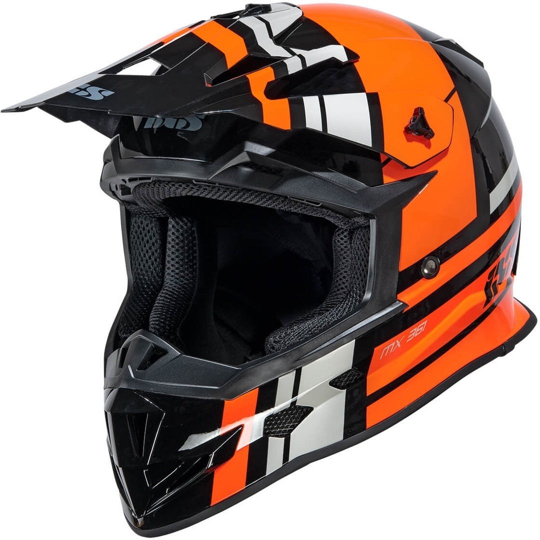 IXS 361 2.3 Motocross Helmet, black-orange, Size XS, black-orange, Size XS