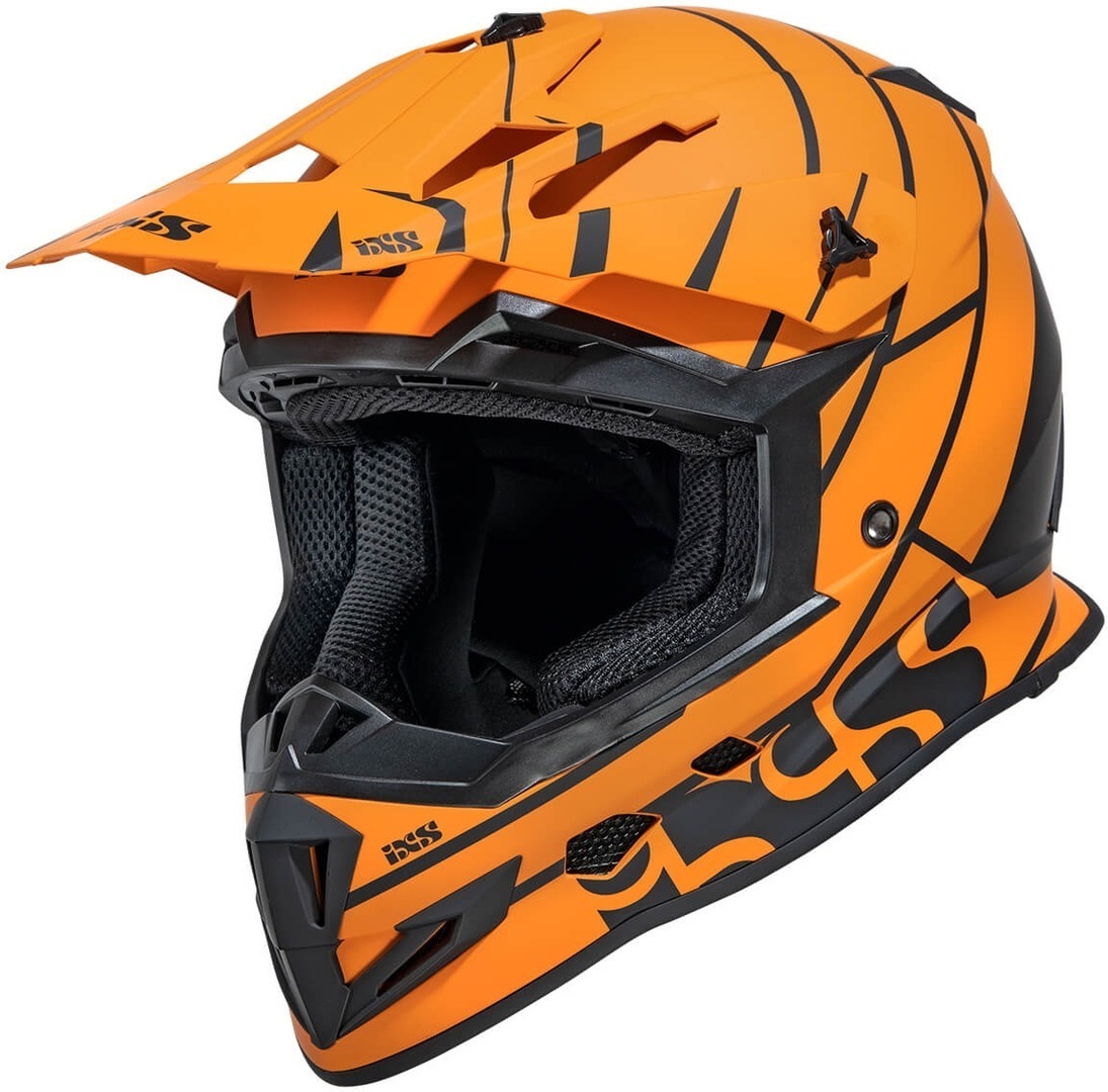 IXS 361 2.2 Motocross Helmet, black-orange, Size S, black-orange, Size S
