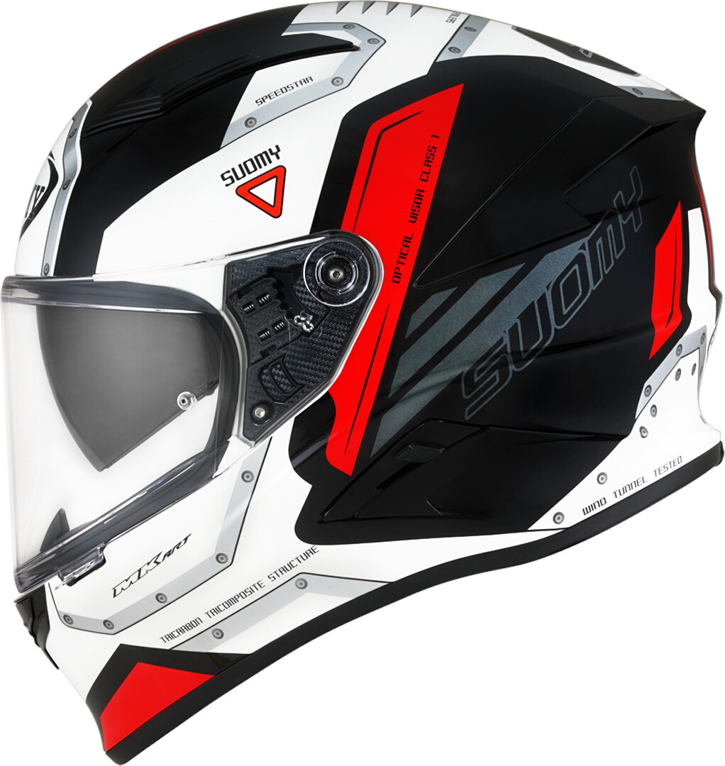 Suomy Speedstar Airplane Helm, zwart-wit-rood, afmeting L