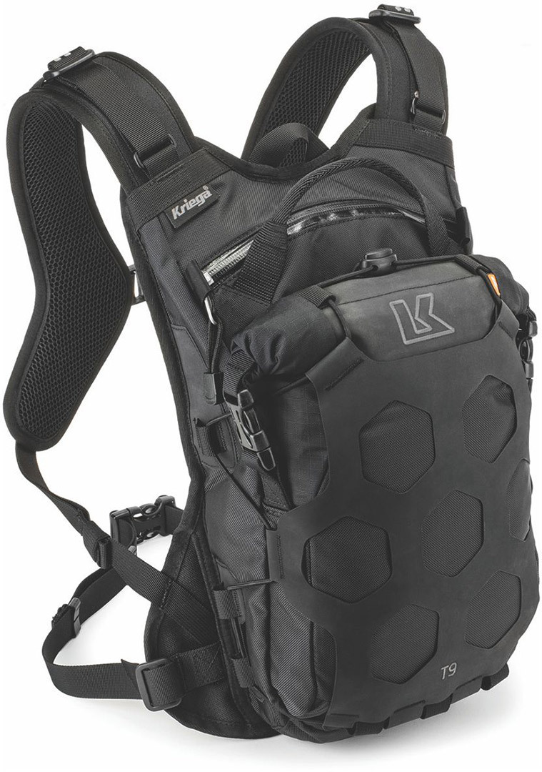 Kriega Trail 9 Motorcycle Backpack, black, black, Size One Size