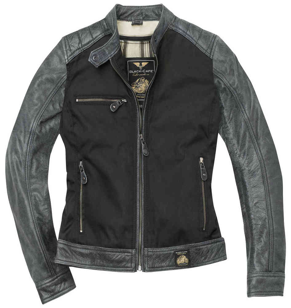 Black-Cafe London Johannesburg Dames Moto Cuir / Veste textile