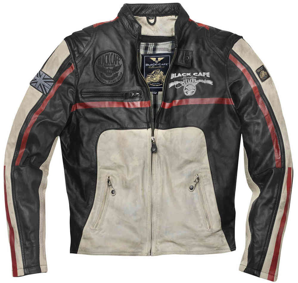 Black-Cafe London Dhaka Veste en cuir de moto