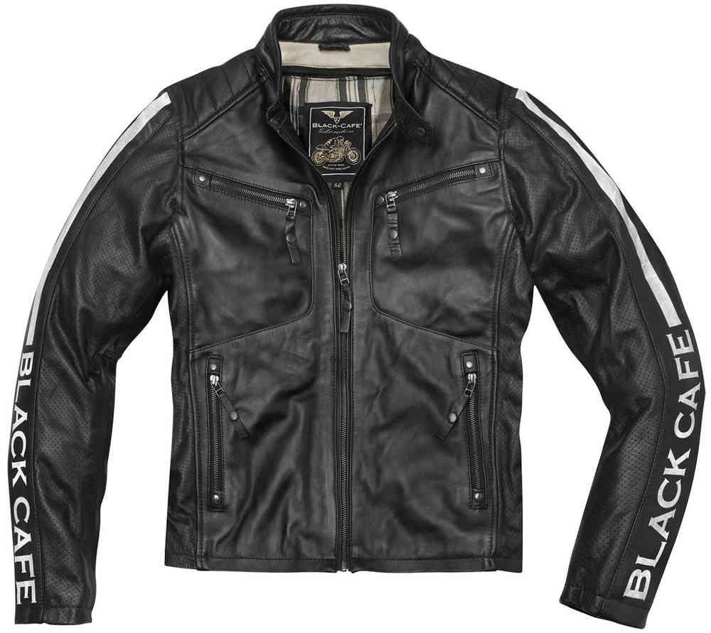 Black-Cafe London Toronto Motorcycle Leather Jacket