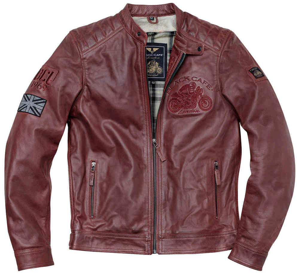 Black-Cafe London Bangkok Chaqueta de cuero de motocicleta