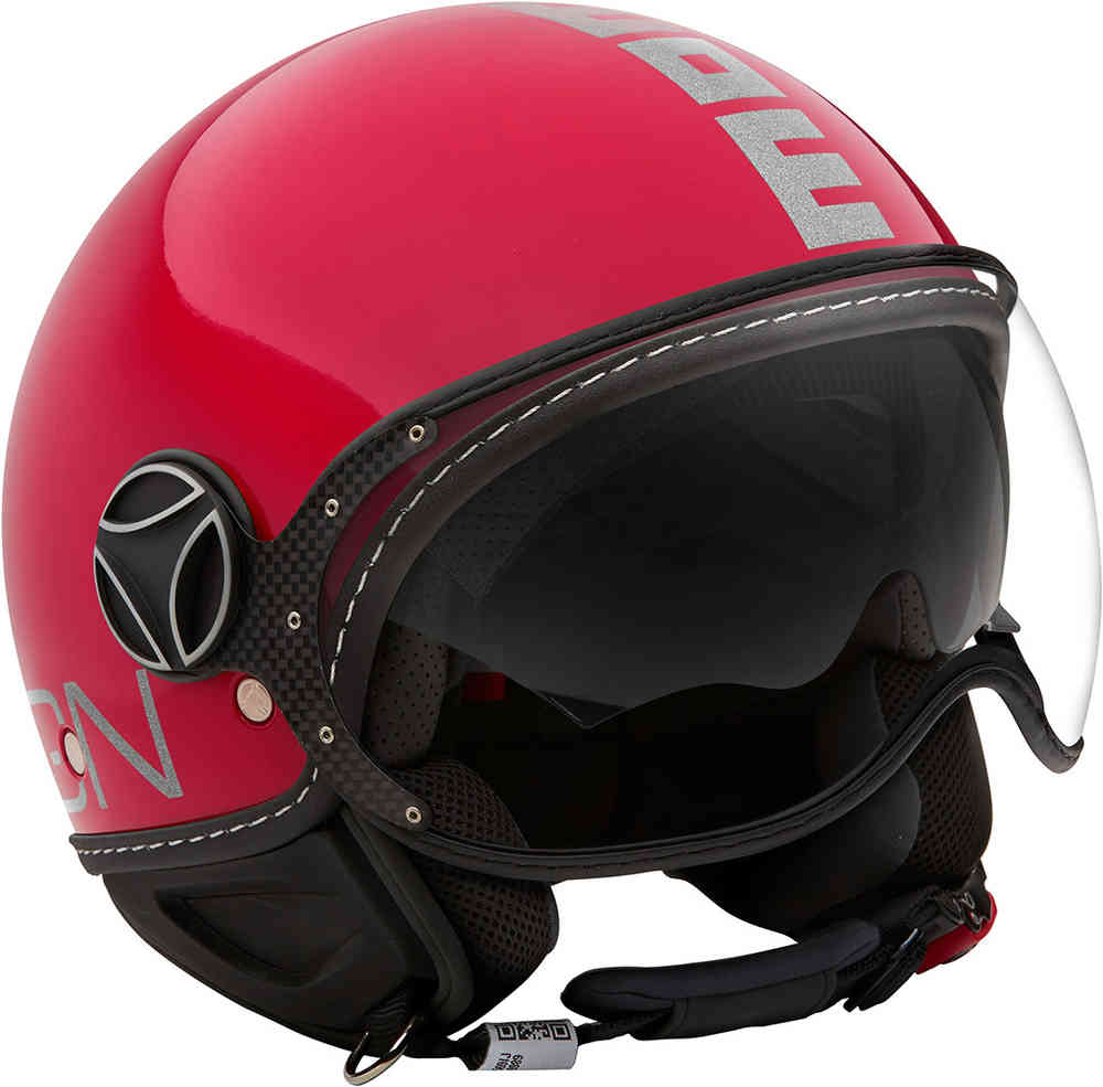 MOMO FGTR Evo Magenta Glitter Jet Helmet Casque jet