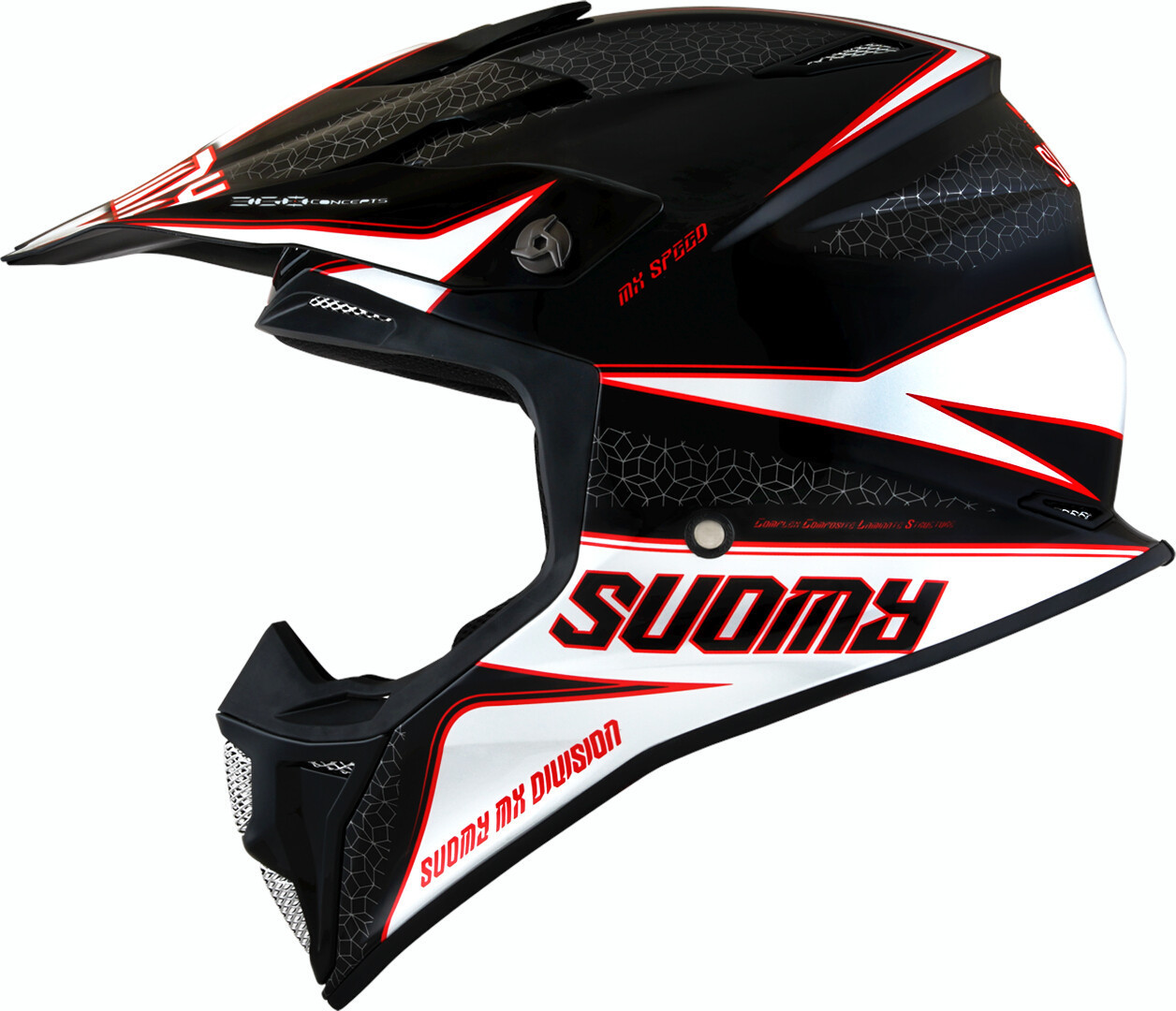 Suomy MX Speed Transition MIPS Motocross Helmet, black-white-red, Size L, black-white-red, Size L