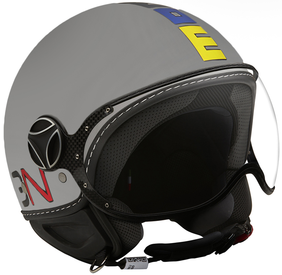 MOMO FGTR Classic Multicolor Jet Helmet, grey, Size 2XS, grey, Size 2XS
